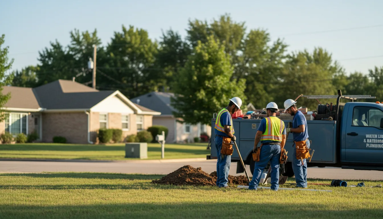 Residential water line and bathroom plumbing service in Fayetteville, NC